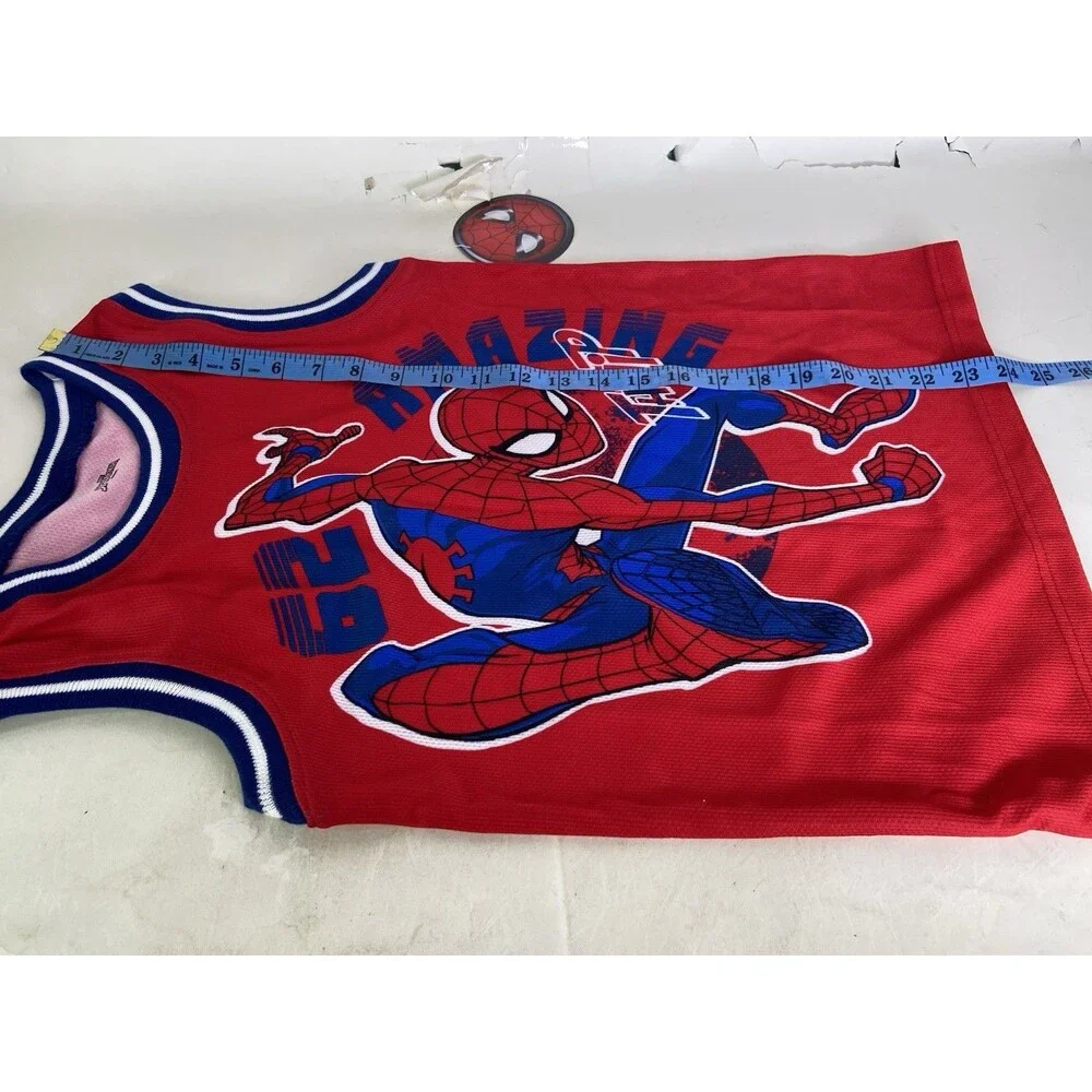 Marvel Spider-Man Sleeveless Jersey Shirt Top Boys Size 10-12
